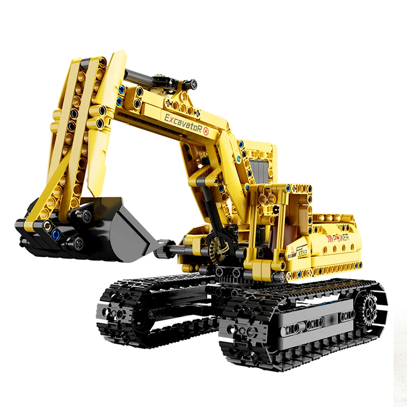 

New Crane Excavator Forklift Transporter Mixer Truck City Construction Vehicle Series Building Blocks Bricks Model Toys for Kids