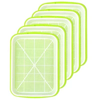 5pcs seed sprouter tray nursery tray seed germination tray healthy wheatgrass seeds grower trays for garden home office