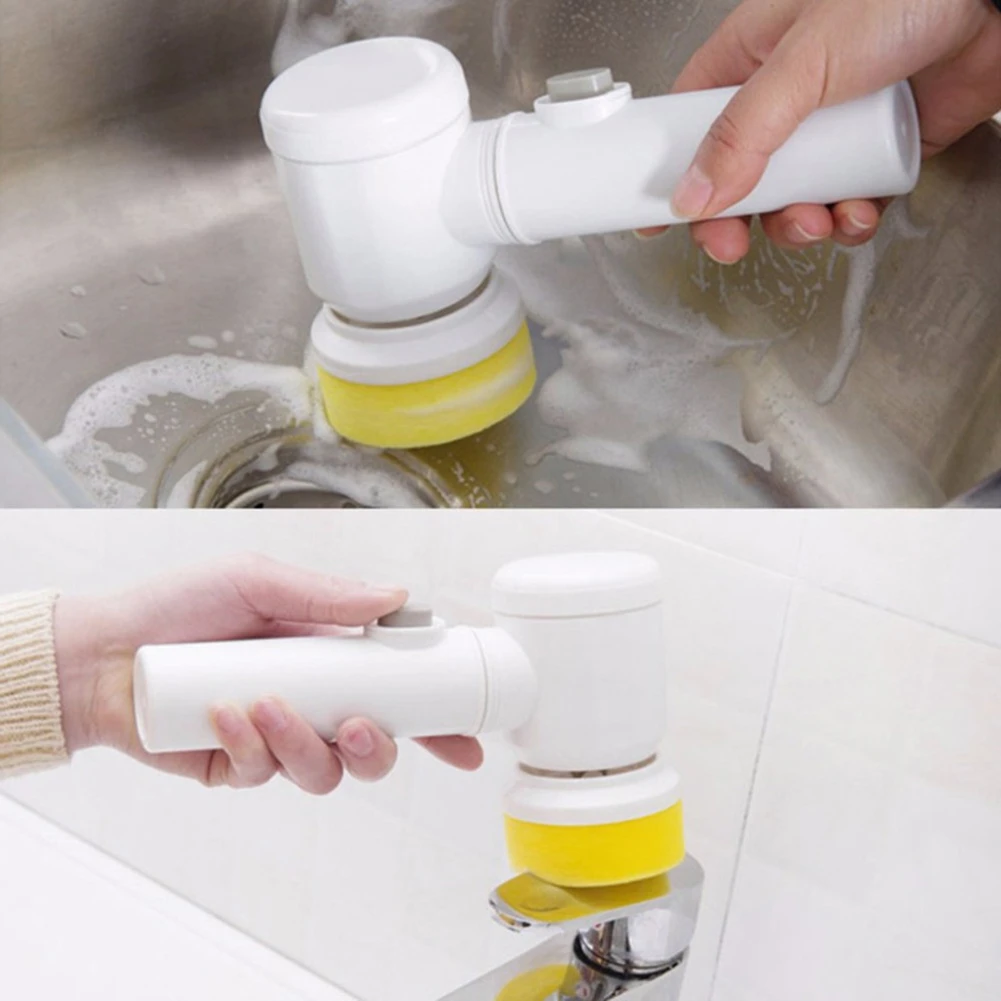 

Wireless Electric Rotate Cleaning Brush Kit Cleaning Brushes Bathroom Tile Bath Shower Kitchen Care Cleaning Brush Drill Brush