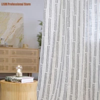 simple light luxury nordic arrow feather gray curtains all match curtains for living dining room bedroom