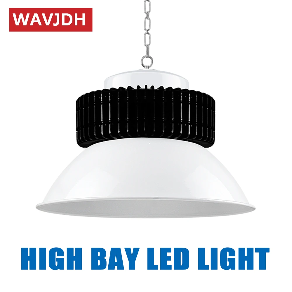 LED High Bay Light 100W 150W 200W 250W 6500K High Brightness Industrial Lighting Workshop Warehouse Garage LED Lamp AC220-240V
