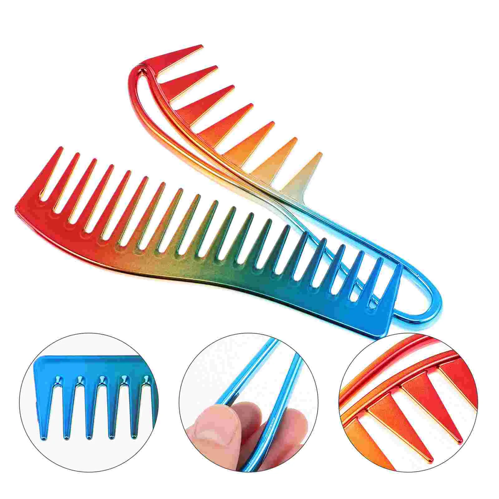 

2 Pcs Oil Comb Natural Hair Brush Men Haircut Multi-use Wide Gear Anti-static Hairdressing Hairstyle Abs Care Man