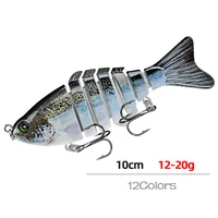 12g 20g wobblers fishing lures artificial multi jointed sections artificial hard bait trolling pike carp fishing tools