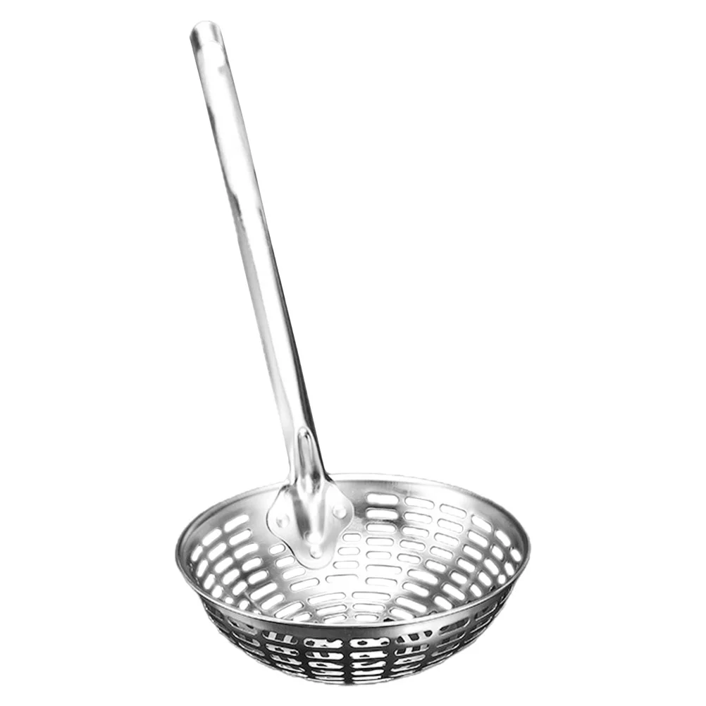 

Stainless Steel Colander Strainer Strainers Kitchen Hollow Handle Slotted Spoon Wok Utensils