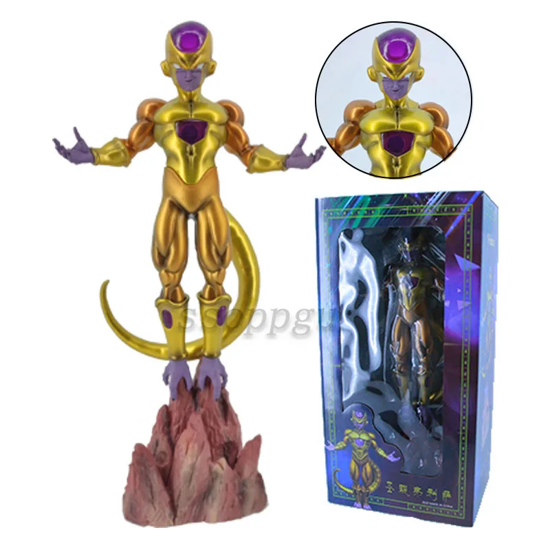 

39cm Anime Dragon Ball Figure GK Gold Frieza Figure Temple Villain Model PVC Action Figure Collection Model Toys Doll Kids Gifts