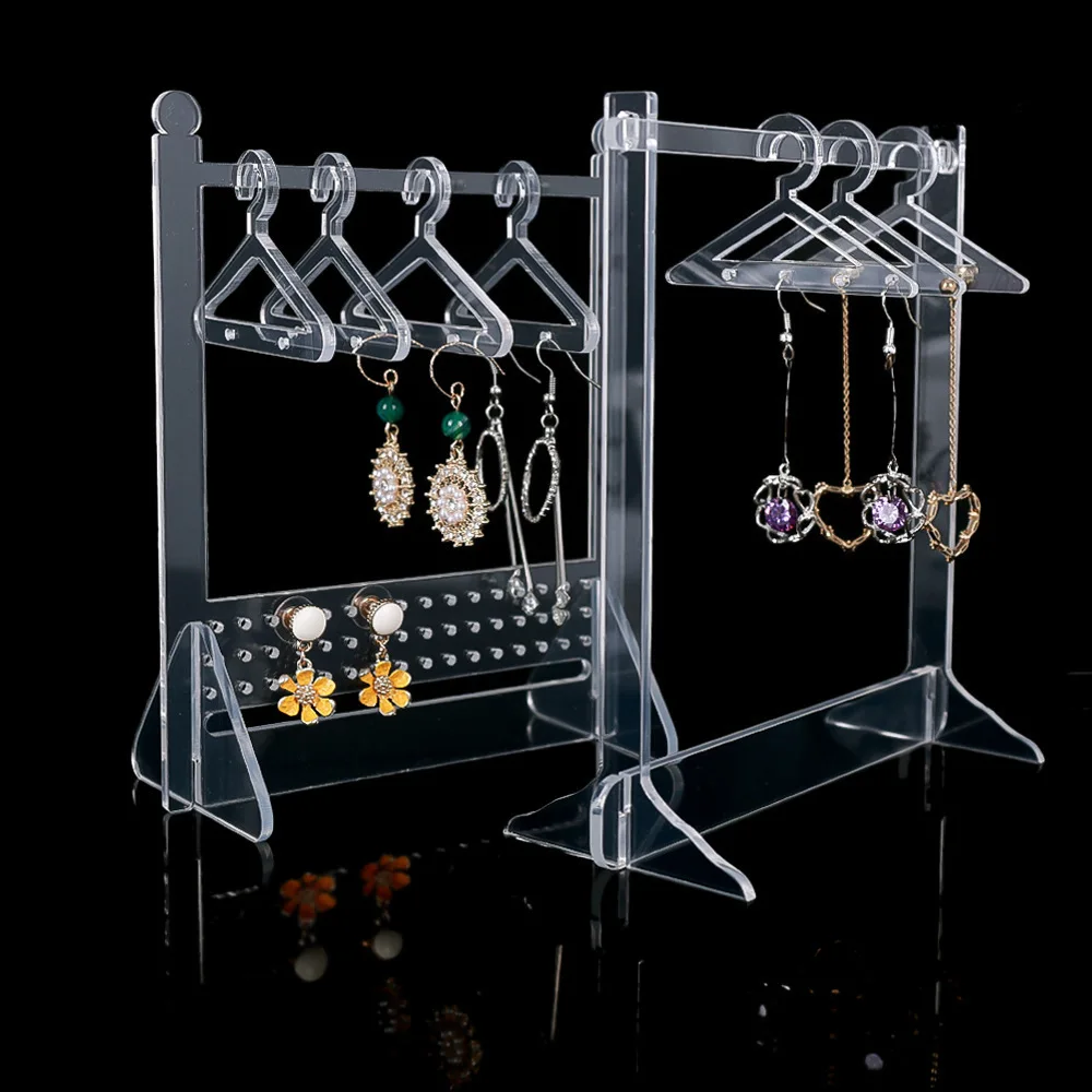 

Acrylic Jewelry Rack Hanger Earring Display Stand Necklace Organizer Exhibitor Wall Mounted Rack