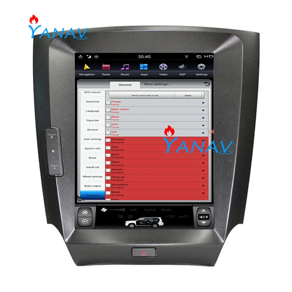 

6-ядерный Автомобильный GPS-навигатор для Lexus Tesla style, 12,1 дюйма, система Android, модель 250, головное устройство, мультимедийный плеер, dvd-плеер