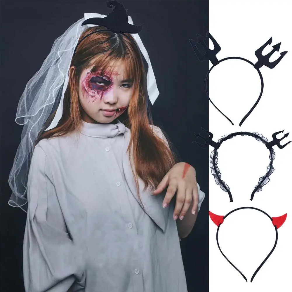 

Easter Party Decor Devil Wing Cloth Bat Costume Accessory Spider Halloween Hairbands Women Hair Hoop Halloween Headband