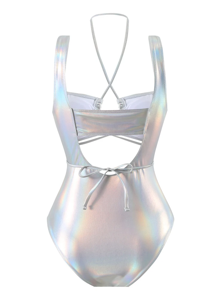 Vigoashely 2025 полые купальники с эффектом пуш-ап женский цельный купальник завязками