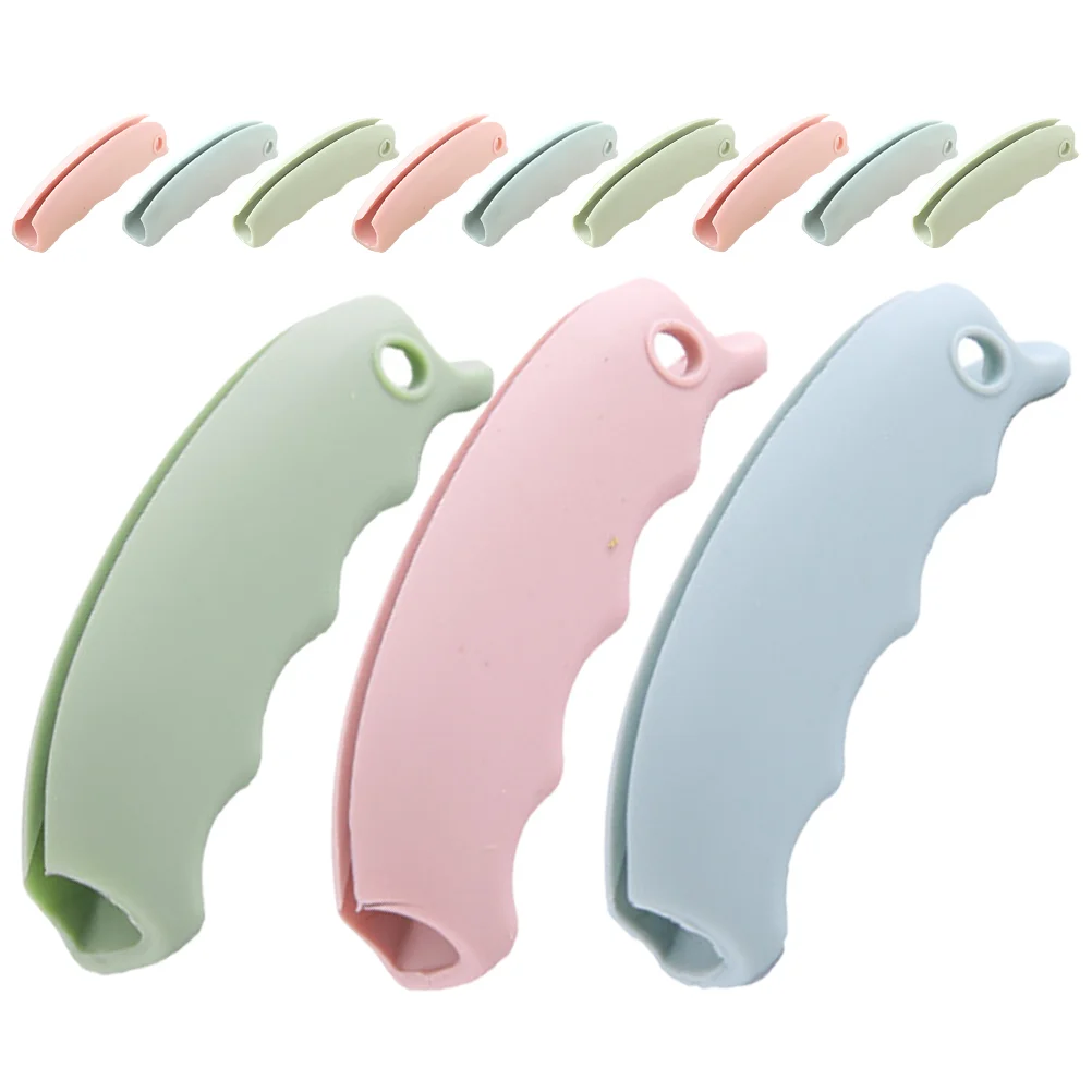 

12 Pcs Dish Lifter Tote Bag Handle Shopping Garbage Bags Carrier Silica Gel Grocery