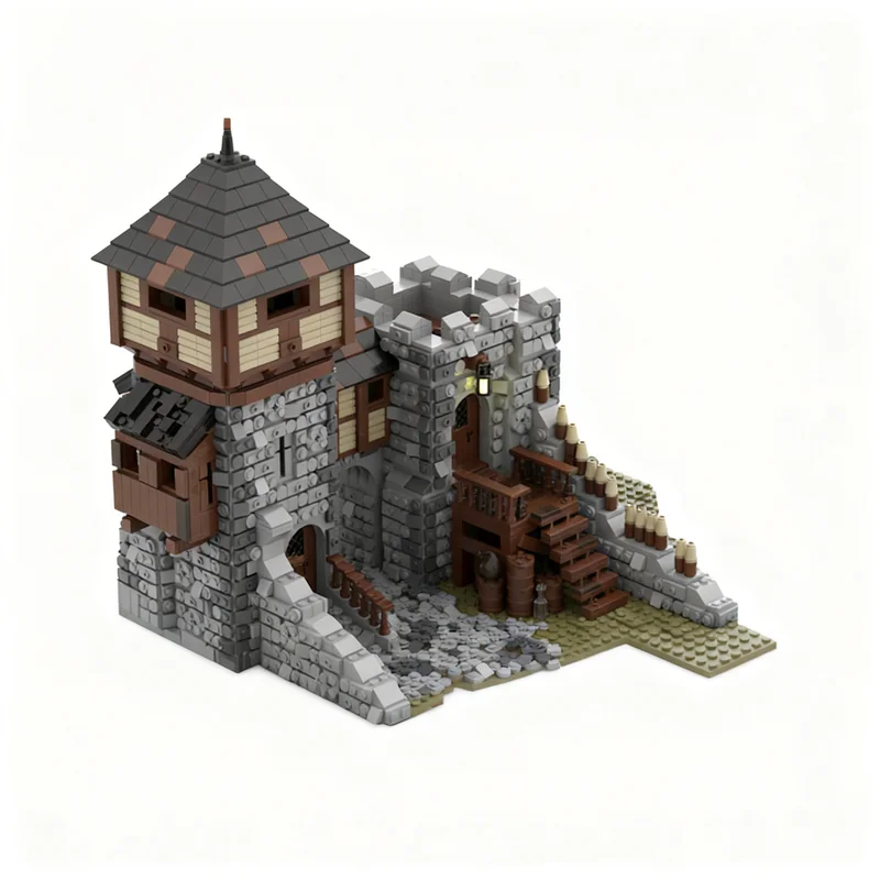 Фото 7126 деталей MOC Средневековая крепость-замок, модель игрушки, строительные блоки, рождественские подарки, креативное образовательное конструкторство, 3D-модель. №2