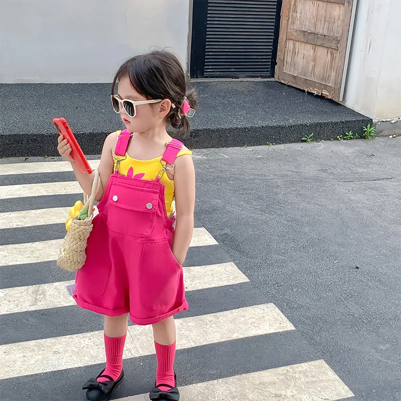 

2023 комбинезоны брюки до колена свободные прямые хлопковые однотонные чистые дизайнерские уникальные Молодежные удобные для активного отдыха для девочек