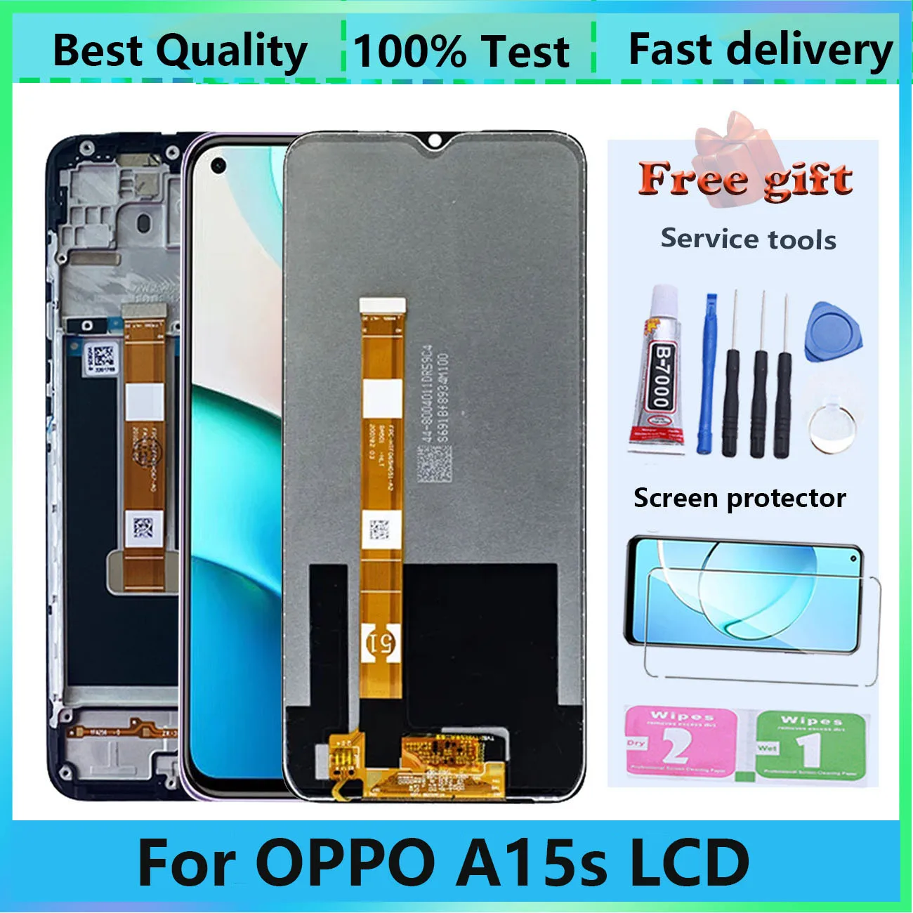 Для Oppo A15s ЖК-дисплей CPH2179 CPH2185 кодирующий преобразователь сенсорного экрана в сборе запасные части для ремонта