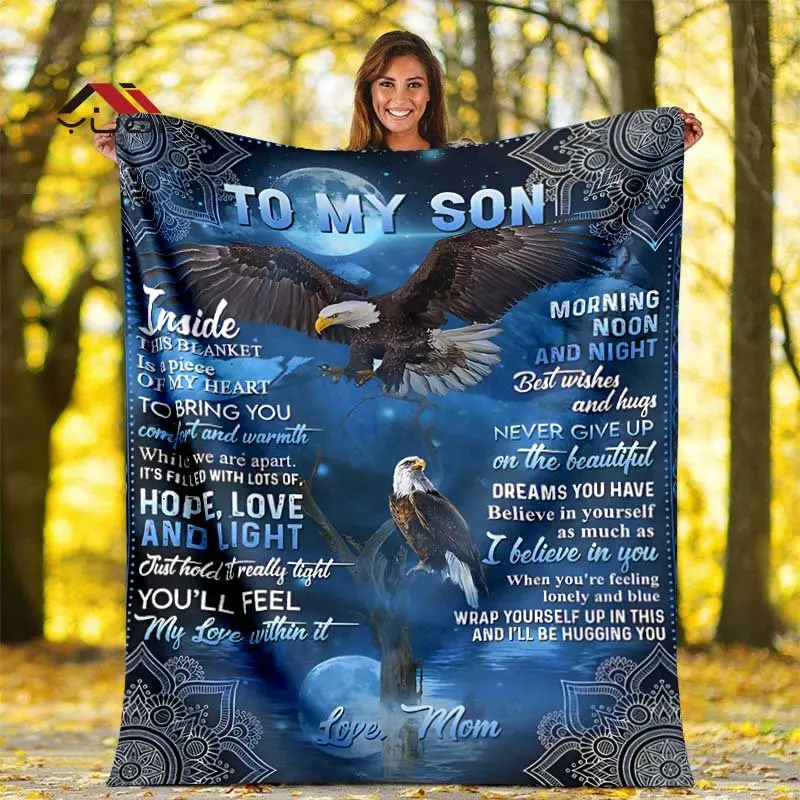

Son Letter Blanket From Mom To My Son Inside This Blanket Is A Piece of My Heart Premium Blanket 6 Sizes