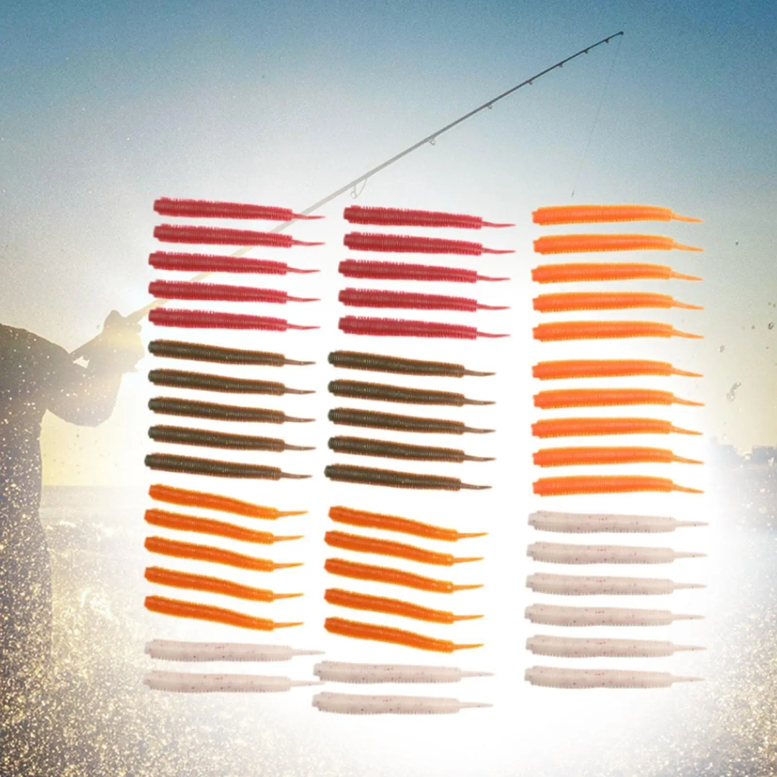 50 мягких приманок для плавания соленой пресной воды мягкие приманки рыбалки Panfish