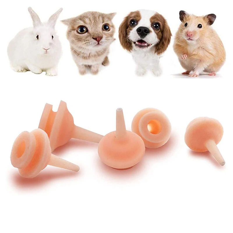 

Safe Pet Feeding Nipple Mini Cat Silicone Feeding Pacifier for Newborn Kittens Puppies Rabbits Small Animals Syringe Accessories