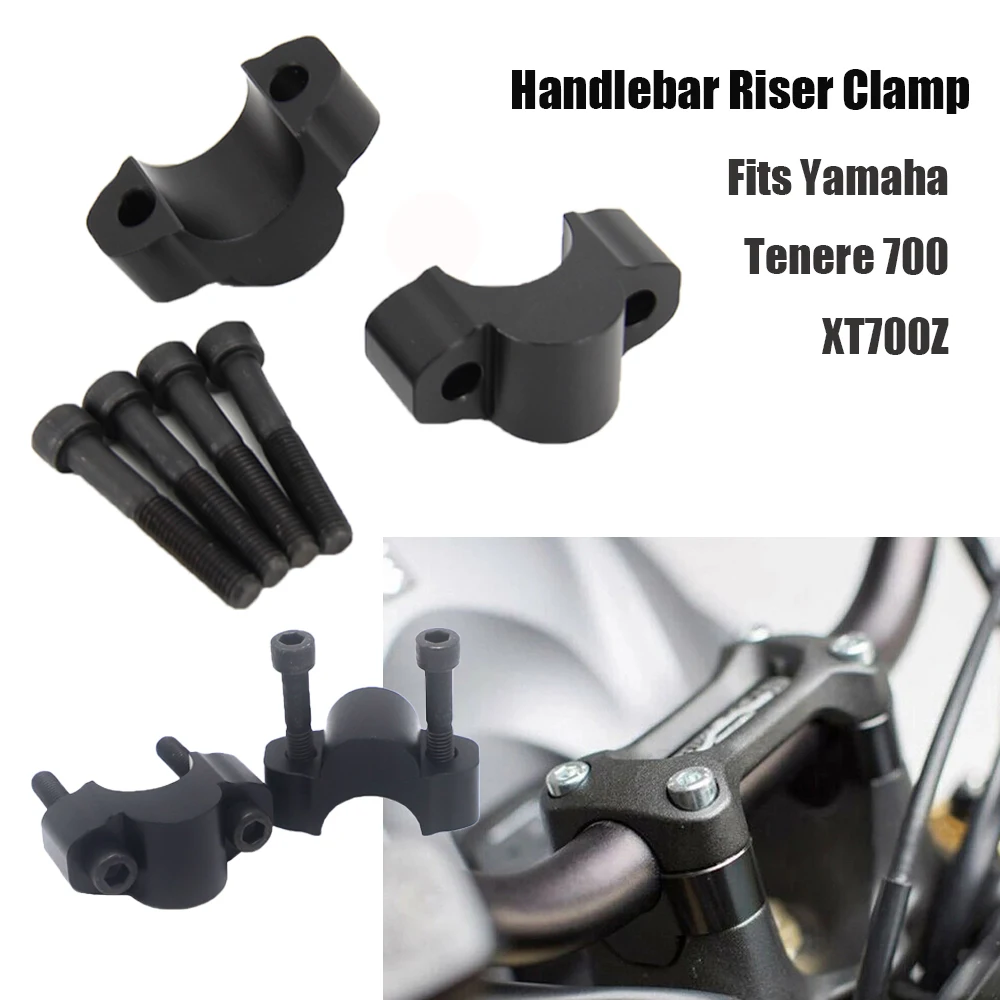 

For Yamaha Tenere 700 Tenere700 Motorcycle Accessories Handlebar Risers Mounting Clamp Mount Riser Clamps CNC Billet Aluminum