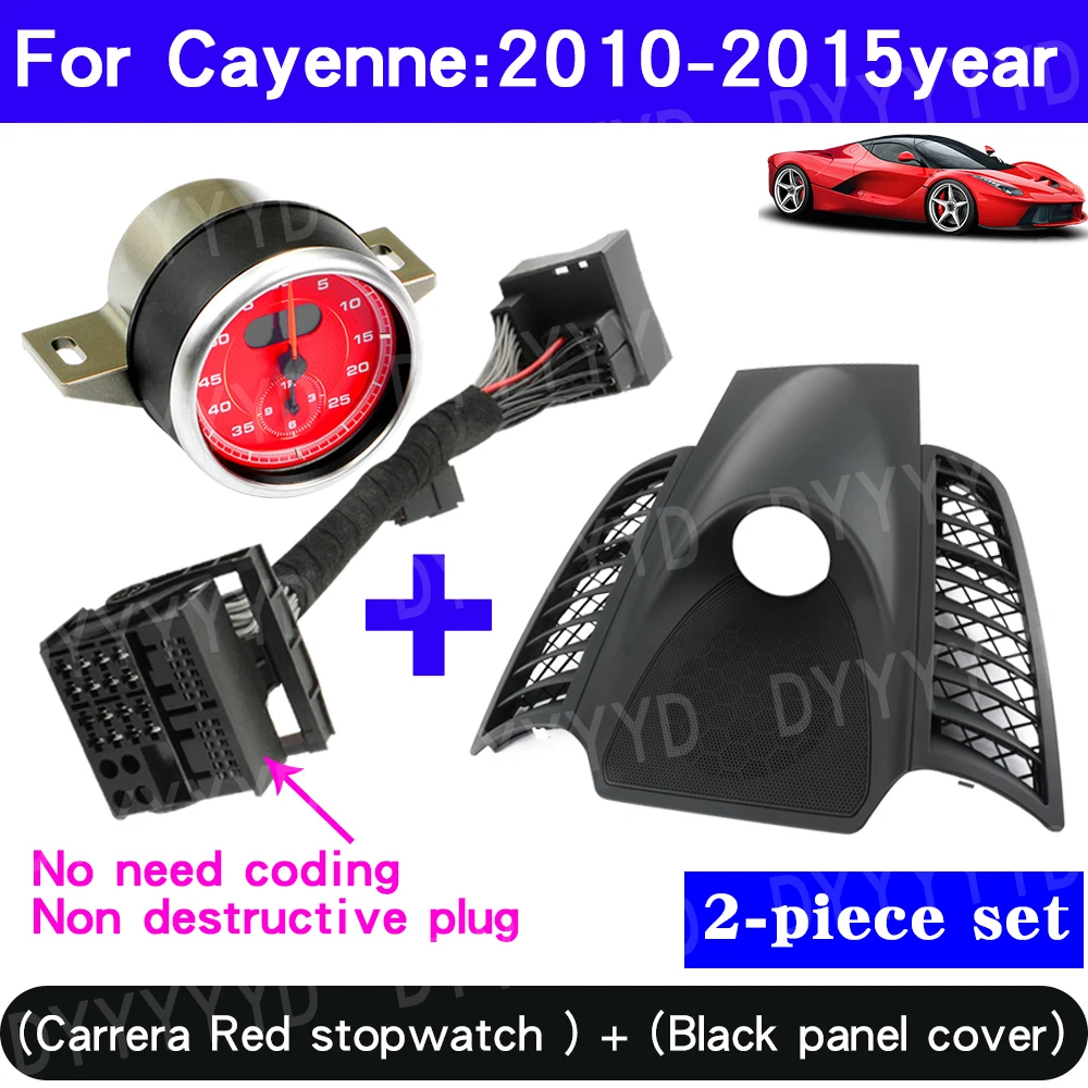 Крышка секундомера, обновленная крышка вольтметра, компас для Porsche Cayenne Macan Panamera Cayman 911 718, аксессуары для интерьера Boxster