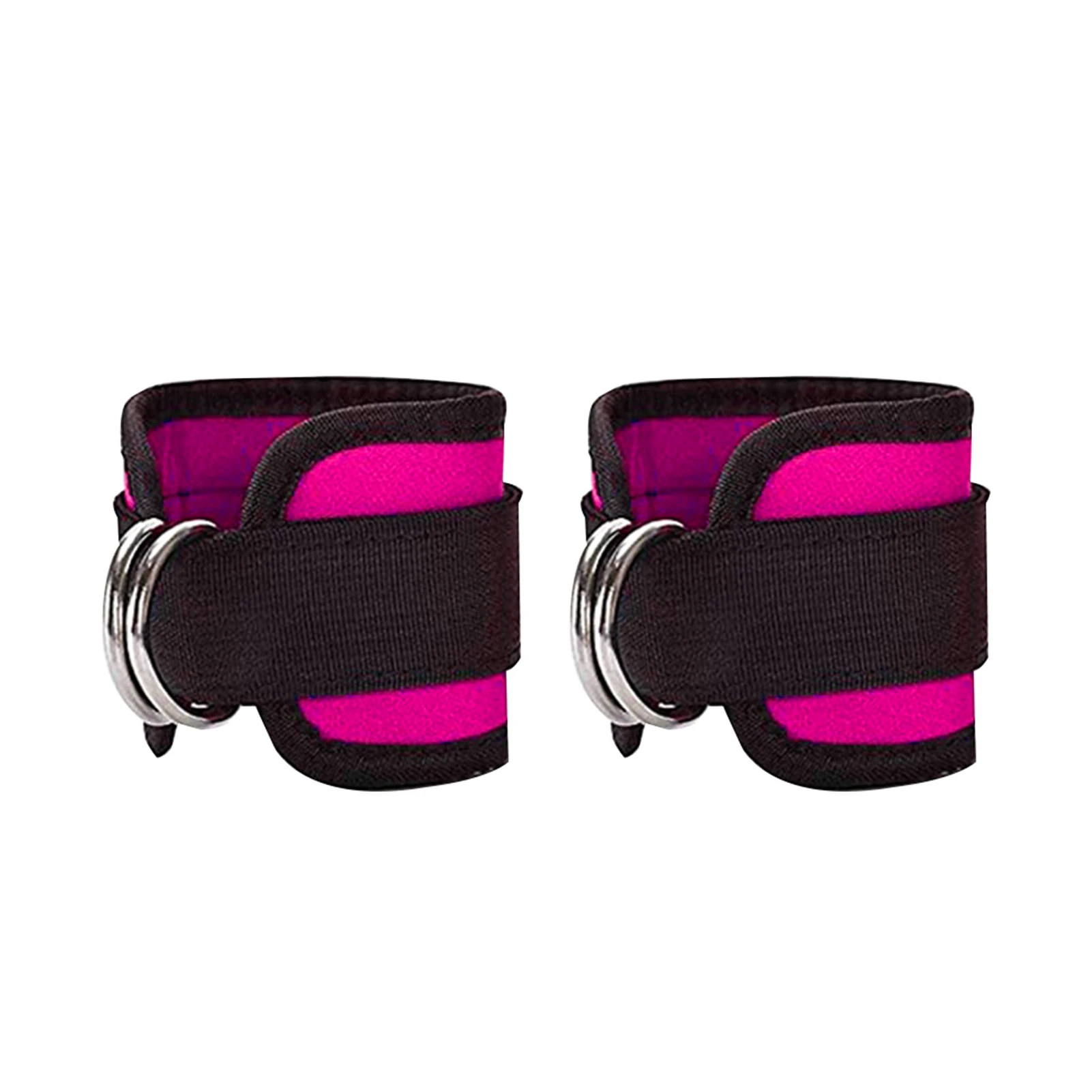 

2pcs Men Women Cuff Universal Fitness Leg Extension Ankle Strap Double D Ring Gym Training For Cable Machine Glute Workout