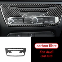 for audi q3 2013 2018 real carbon fiber central control cd panel decoration cover trim sticker decal car interior accessories