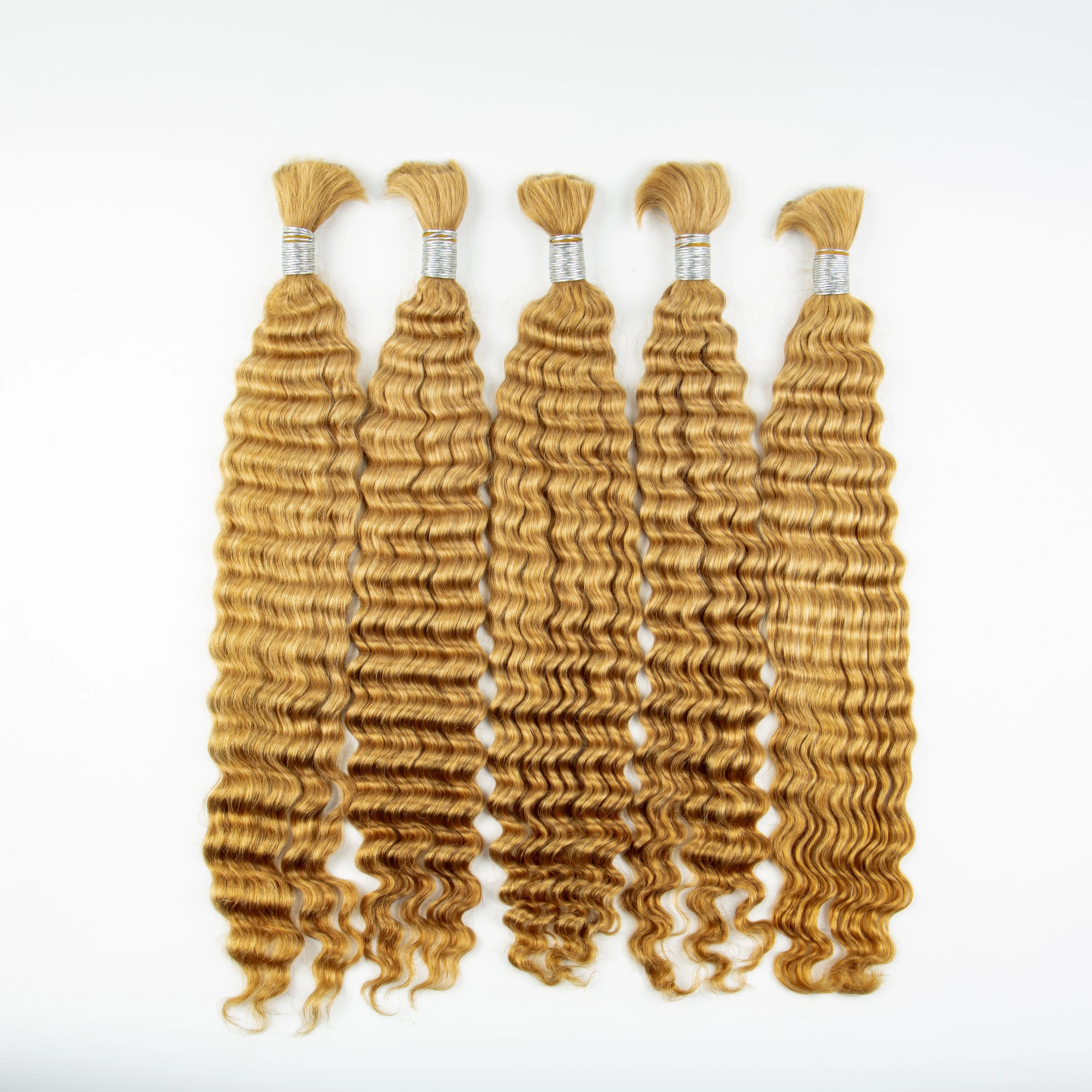 Вьющиеся объемные плетение волос 100% человеческие волосы без утка Глубокая волна