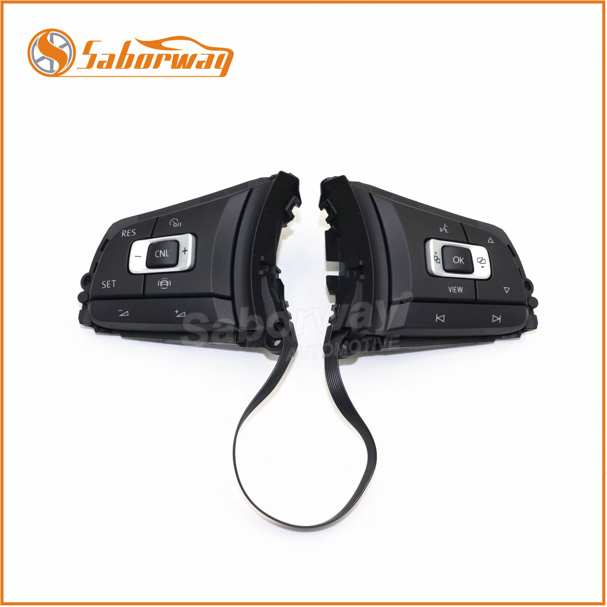 

Пара многофункциональных кнопок переключения рулевого колеса Saborway для Arteon Golf Jetta Passat Tiguan Touran 5G0 959 442AD