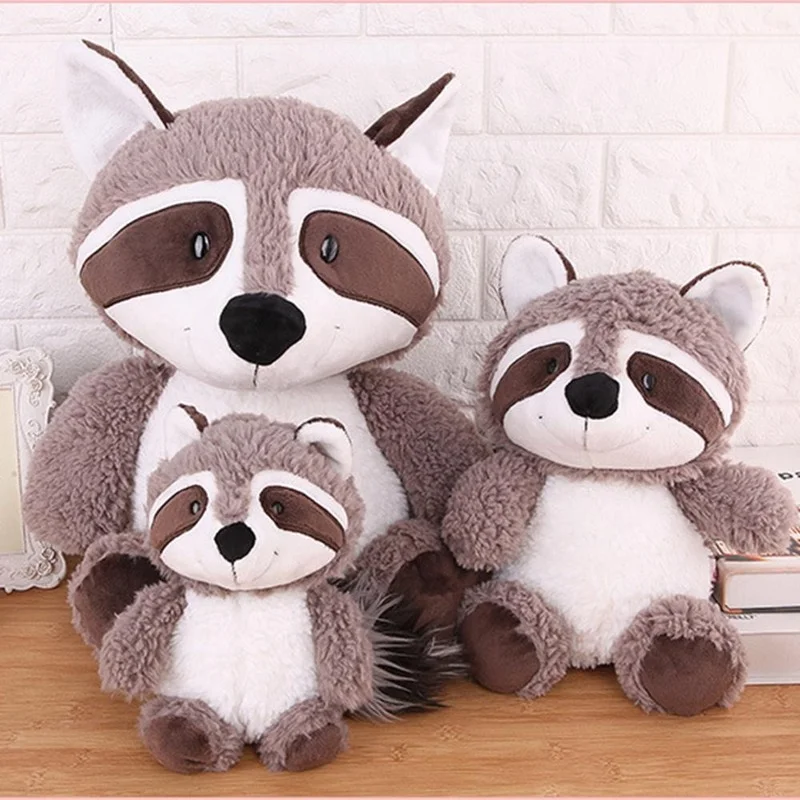 

25cm 35cm 50cm Gray Raccoon Plush Toy Lovely Cute Soft Stuffed Animals Doll Pillow For Girls Children Kids Baby Birthday Gift