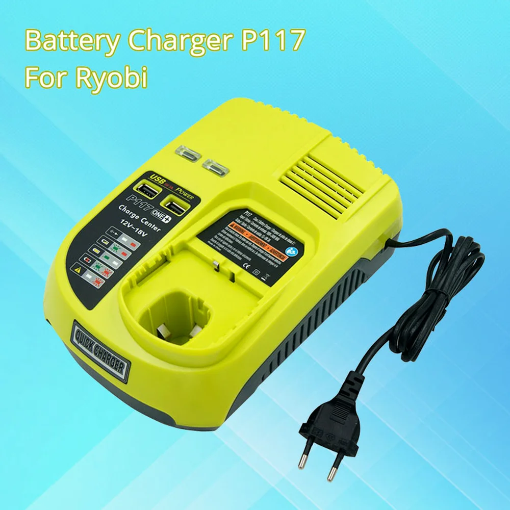 P117 3A Li-Ion Ni-MH Ni-Cd Универсальный Перезаряжаемый Аккумулятор Charger для Ryobi 12-18V Battery P100