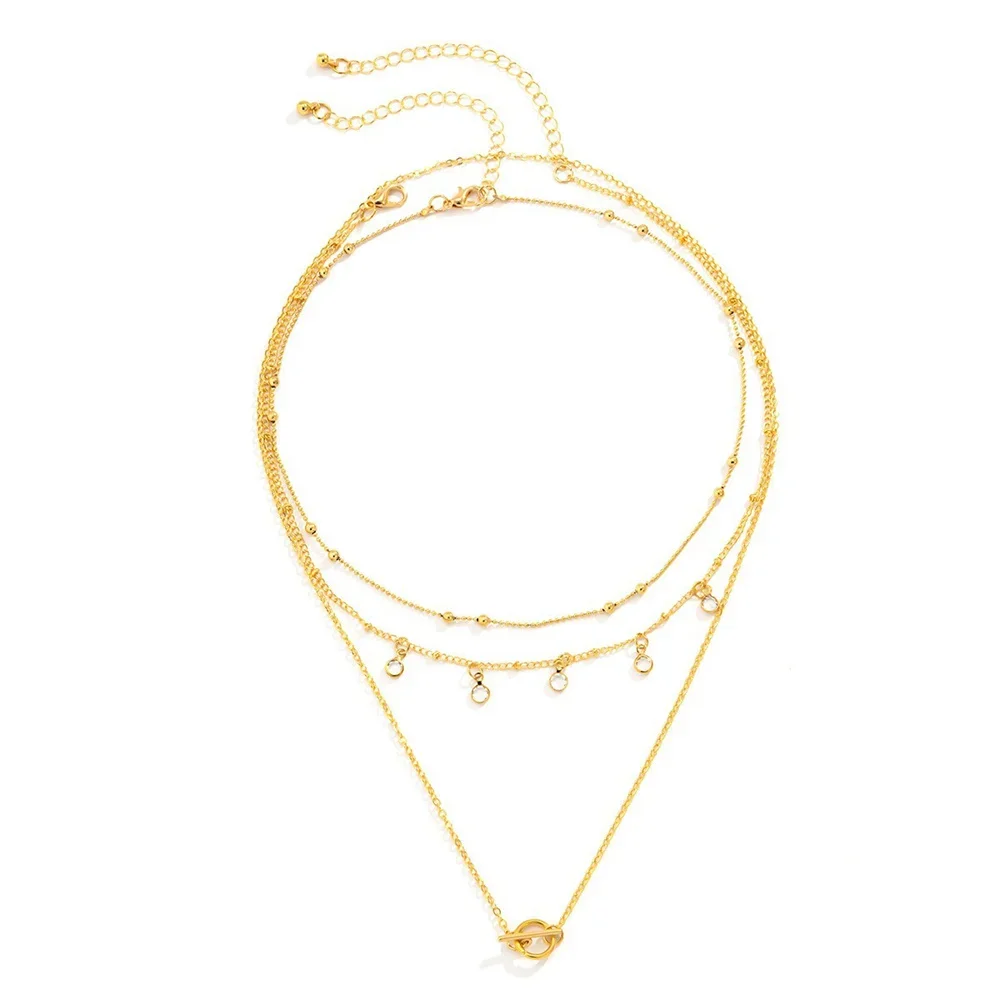 Женское ожерелье с подвеской в виде цветка золотым покрытием