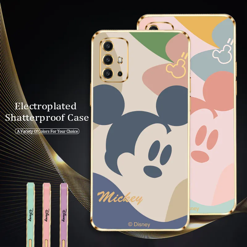 

Soft Plating Phone Case For Motorola G30 G40 G50 G60 G9 Play G8 Power Lite G Stylus E6s Edge 20 Fundas Pink Mickey Mouse