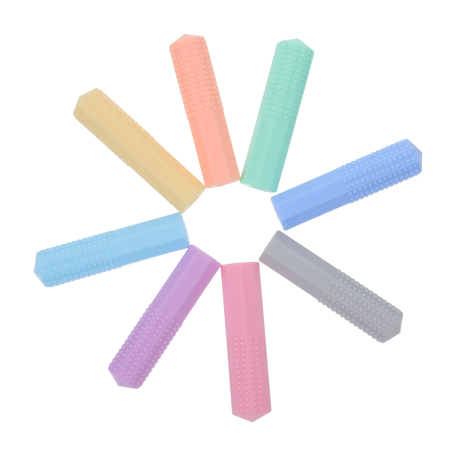 8 шт. силиконовый чехол для ручек жевательные трубки игрушки топперы подвески