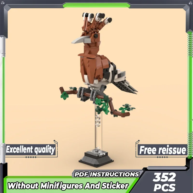 Современная модель птиц животных Moc строительные блоки красивая птица