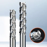 3 flutes lengthened 3 flutes aluminum milling cutter m2 al high speed steel end mill 40%c2%b0 helix angle machining center cnc tool