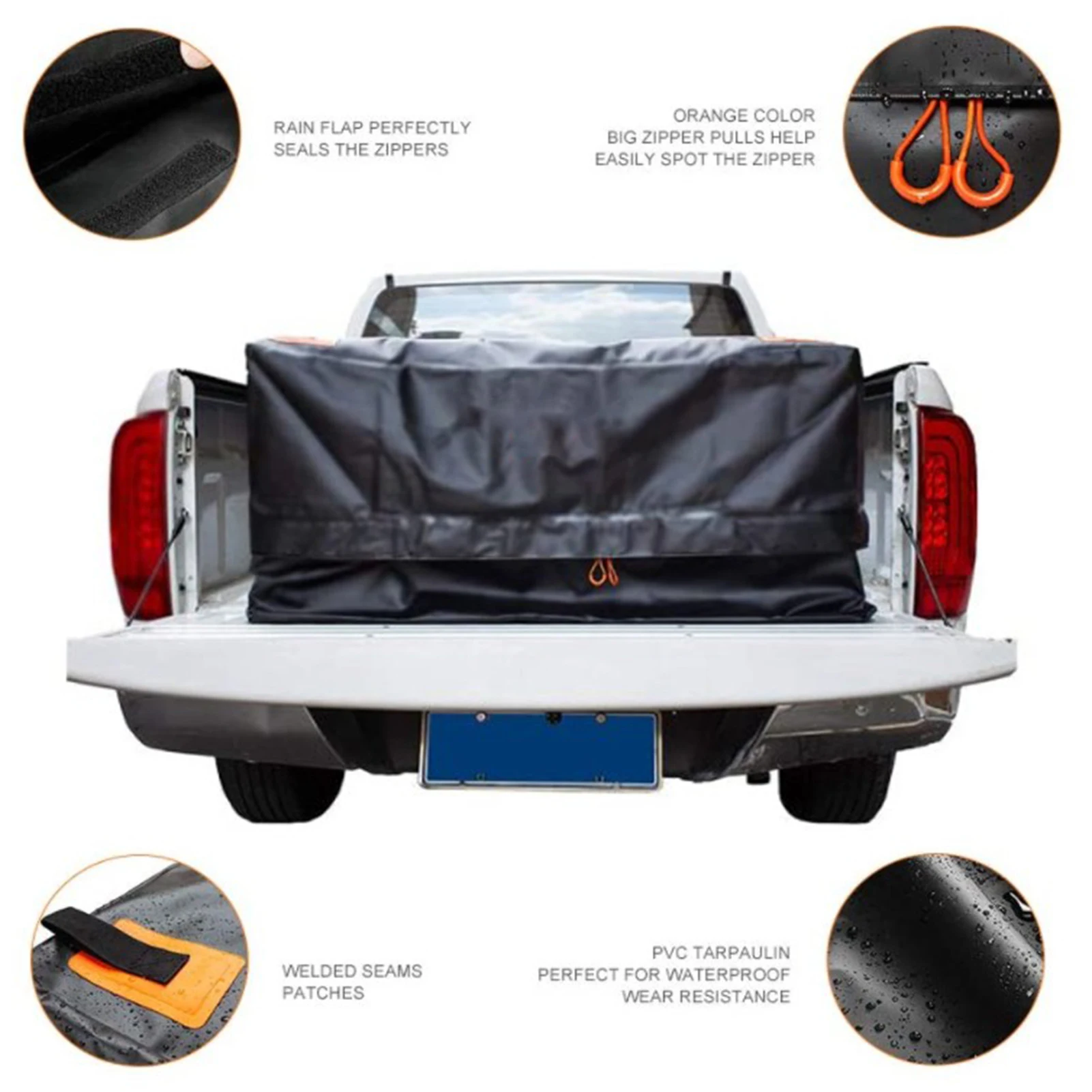 

Truck Bed Cargo Bag Waterproof Car Rooftop Cargo Carrier 26 Cubic Feet Luggage Carrier Oxford Cloth Bag For Road Trips Camping