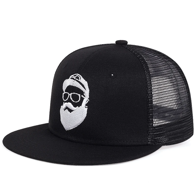 

New beard old man embroidery baseball cap Fashion summer Mesh caps casual snapback Hat adjustable hip hop Hats