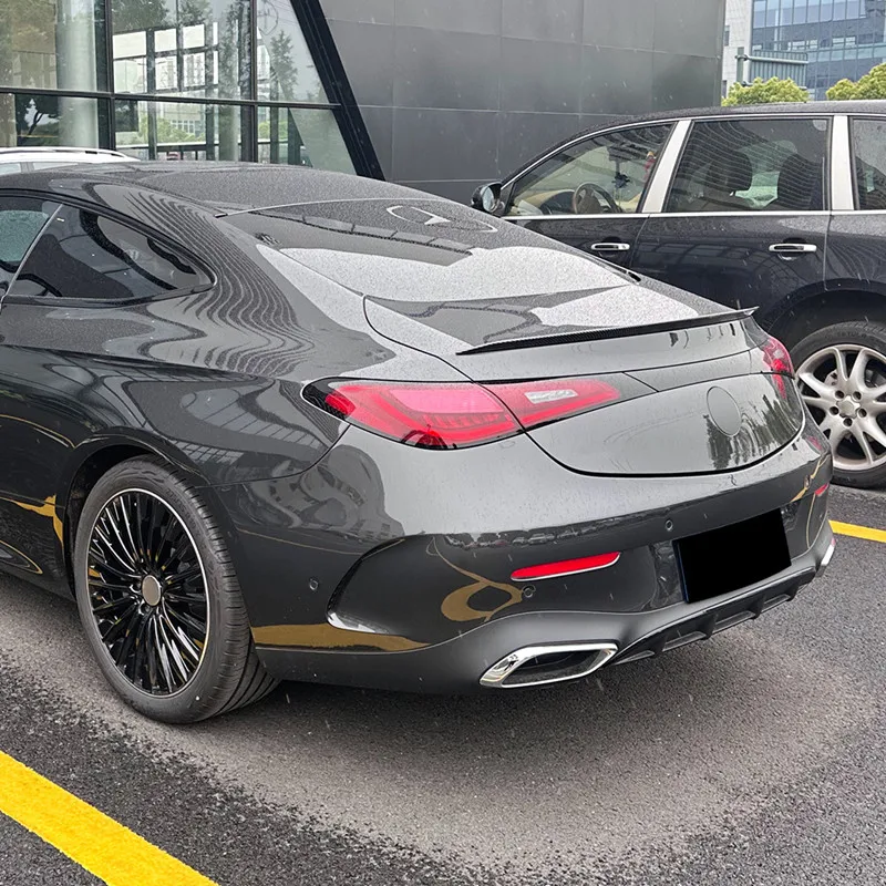 Для Benz CLE Coupe C236 2024+ CLE260 300 CLE53 AMG черный карбоновый спойлер на заднюю крышку