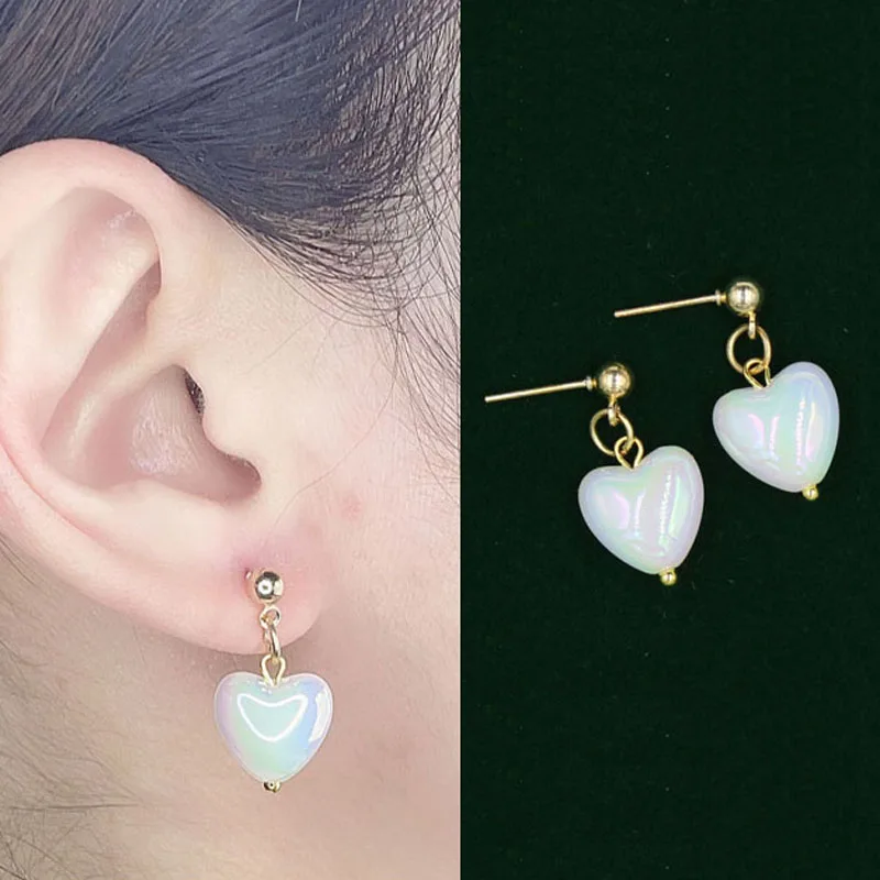 

Elegant Heart Pearl Earrings Women Drop Earrings Elegent Women Jewelry Gift Brincos Pendientes Cерьги Aretes De Mujer