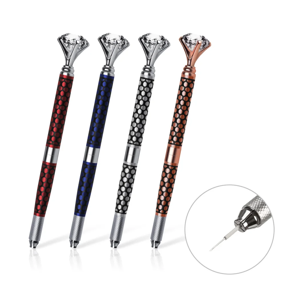 

Ручка для татуажа бровей с кристаллами, ручка для микроблейдинга, перманентного 3D татуажа бровей, губ