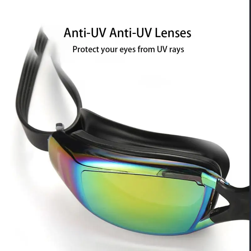 

Профессиональные противотуманные очки для плавания HD, искусственные силиконовые очки для плавания с защитой от УФ-лучей для мужчин и женщин, мужские очки для плавания