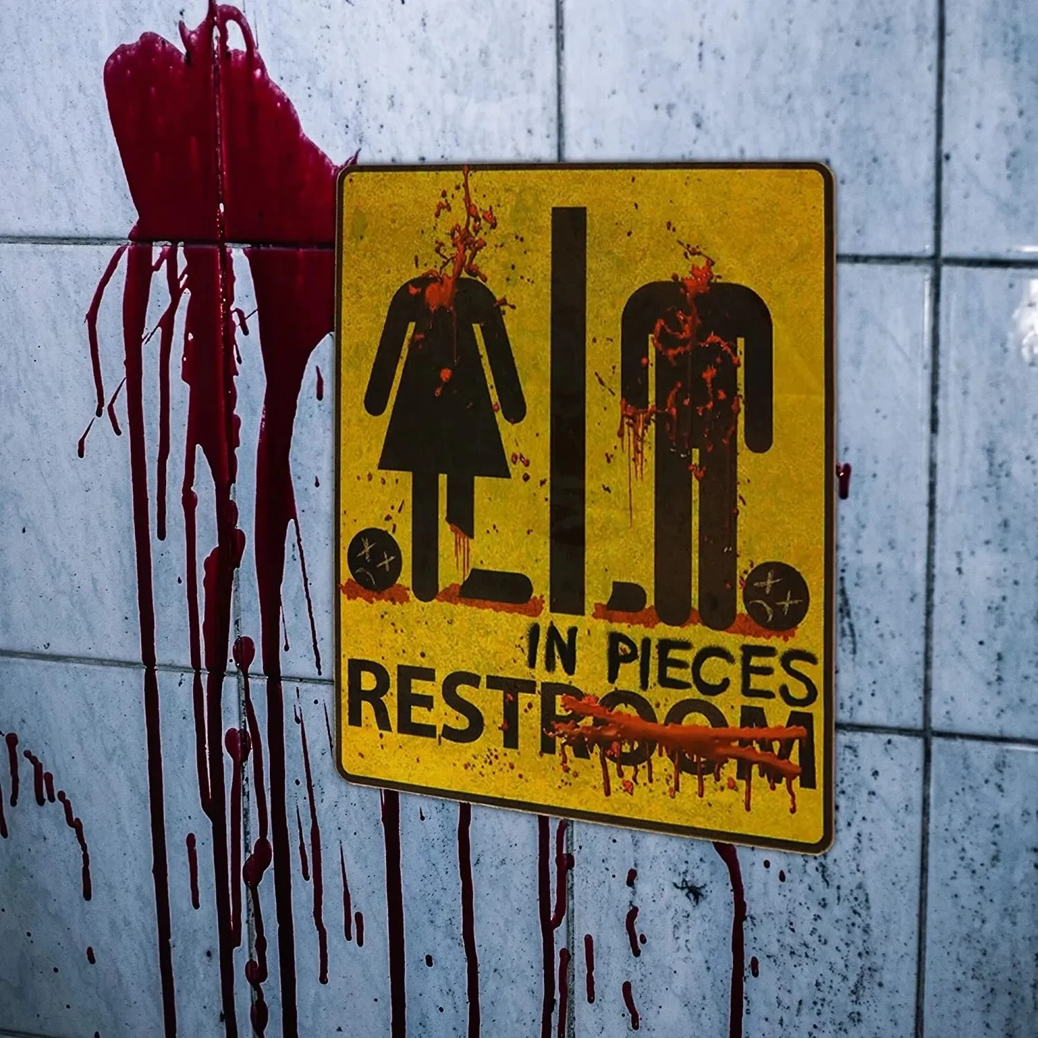 

Halloween Bloody Sticker For Bathroom Toilet Stickers Halloween Fright Night Horror Mural Adhesive Party Decoration Wall
