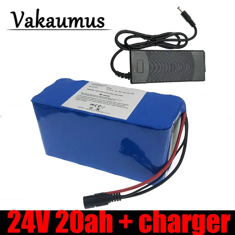 

Vakaumus 24V Battery Pack 20ah 7S 3P 21700 With 25A BMS And 29.4V 2A Charger For Electric Bicycles, Scooters, Etc.500W750W Motor