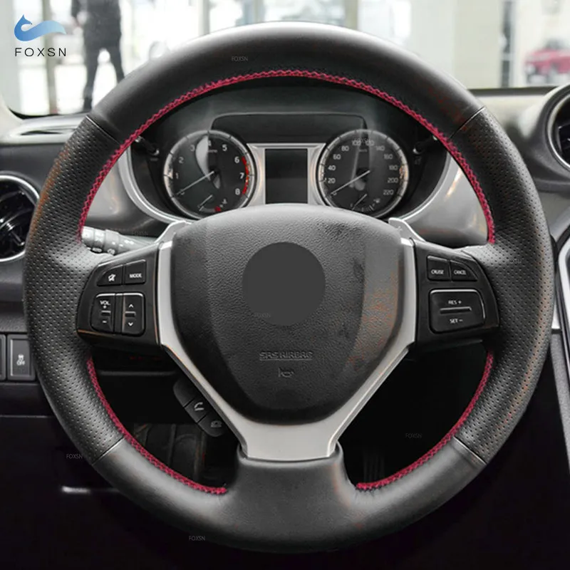 Внутреннее рулевое колесо автомобиля кожаный чехол из микрофибры отделка для