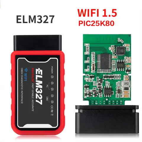 Мини-сканер OBD2, Wi-Fi, ELM327, чип PIC18F25K80