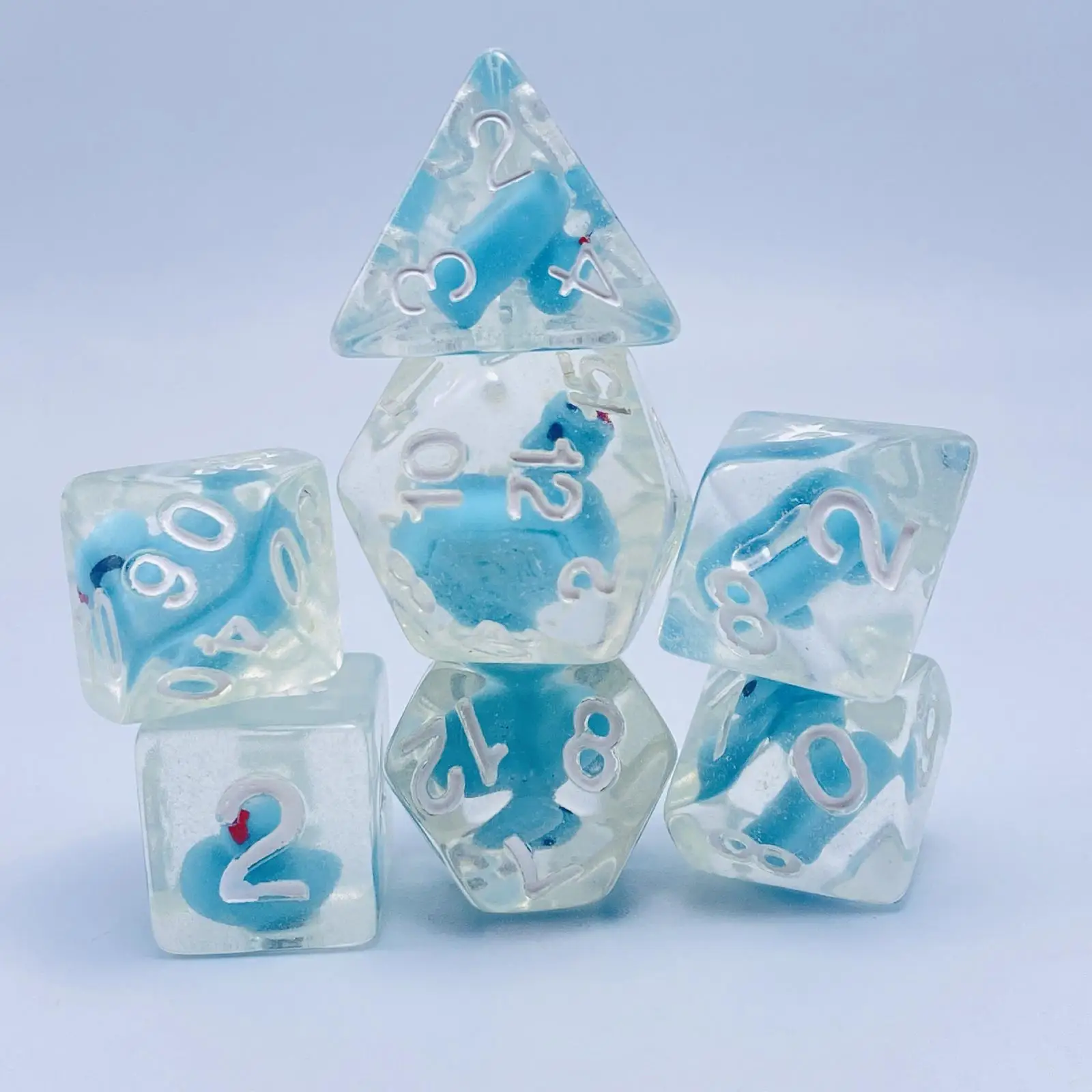 

7 шт., набор игральных костей D20, D12, D10, D8, D6, D4, пластиковые кубики для детской игры