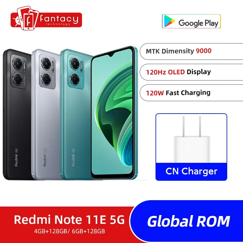 

NEW2023 Global ROM Xiaomi Redmi Note 11E 5G 4GB 128GB / 6GB 128GB Smartphone Dimensity 700 50MP Camera 90Hz Display 5000mAh 18W