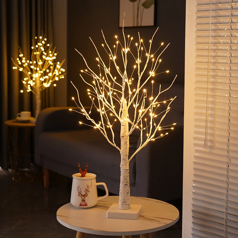 Lumière LED 24/144 en forme de bouleau  branche lumineuse  luminaire décoratif d'intérieur  idéal