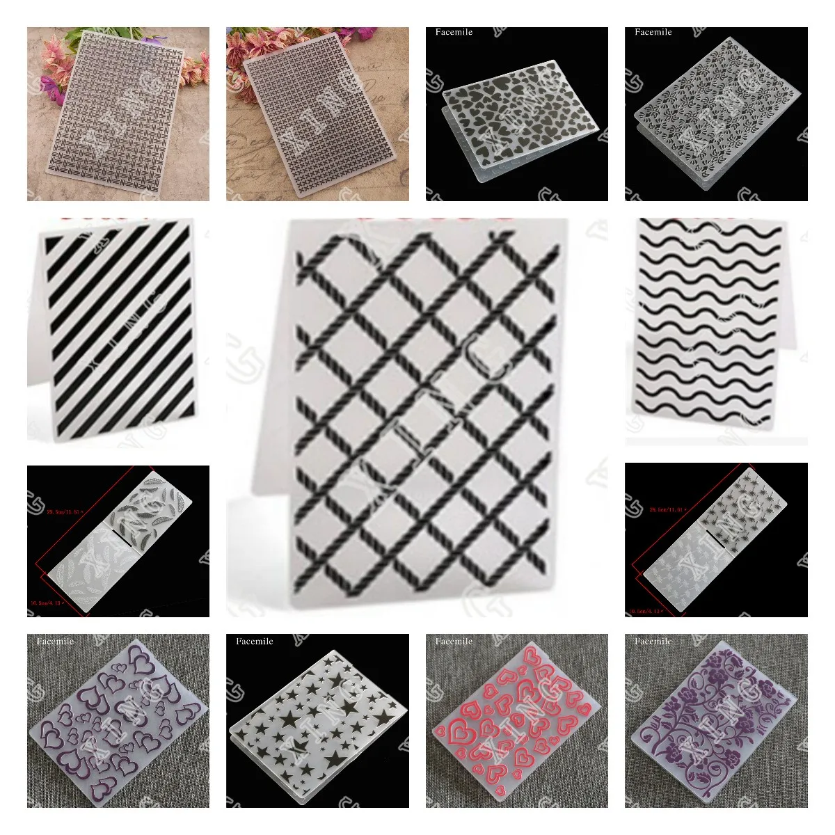 

2022 Newest Pentagram Heart Flower Pattern 3d Embossed Folder for Diy Making Greeting Card Paper Scrapbooking Craft Cutting Dies