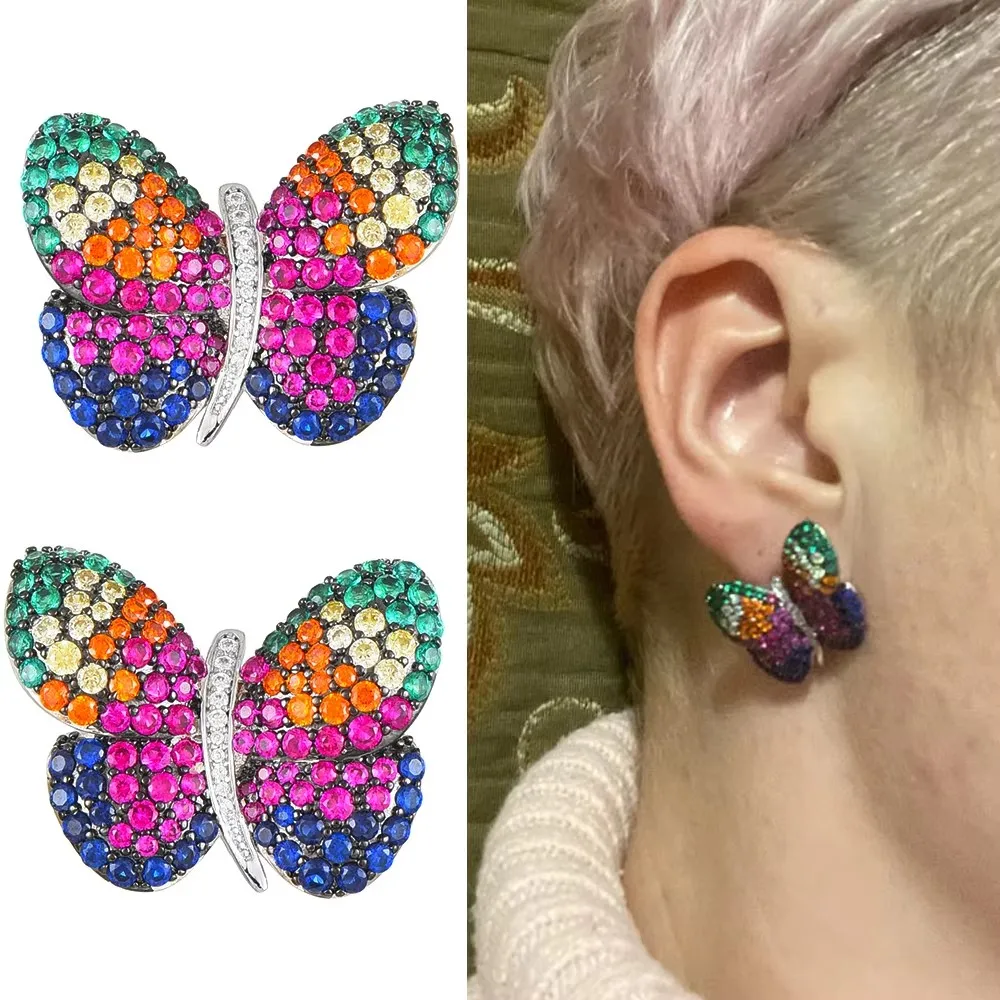 GODKI 2025 модные весенние серьги-бабочки для женщин свадебная вечеринка серьги с