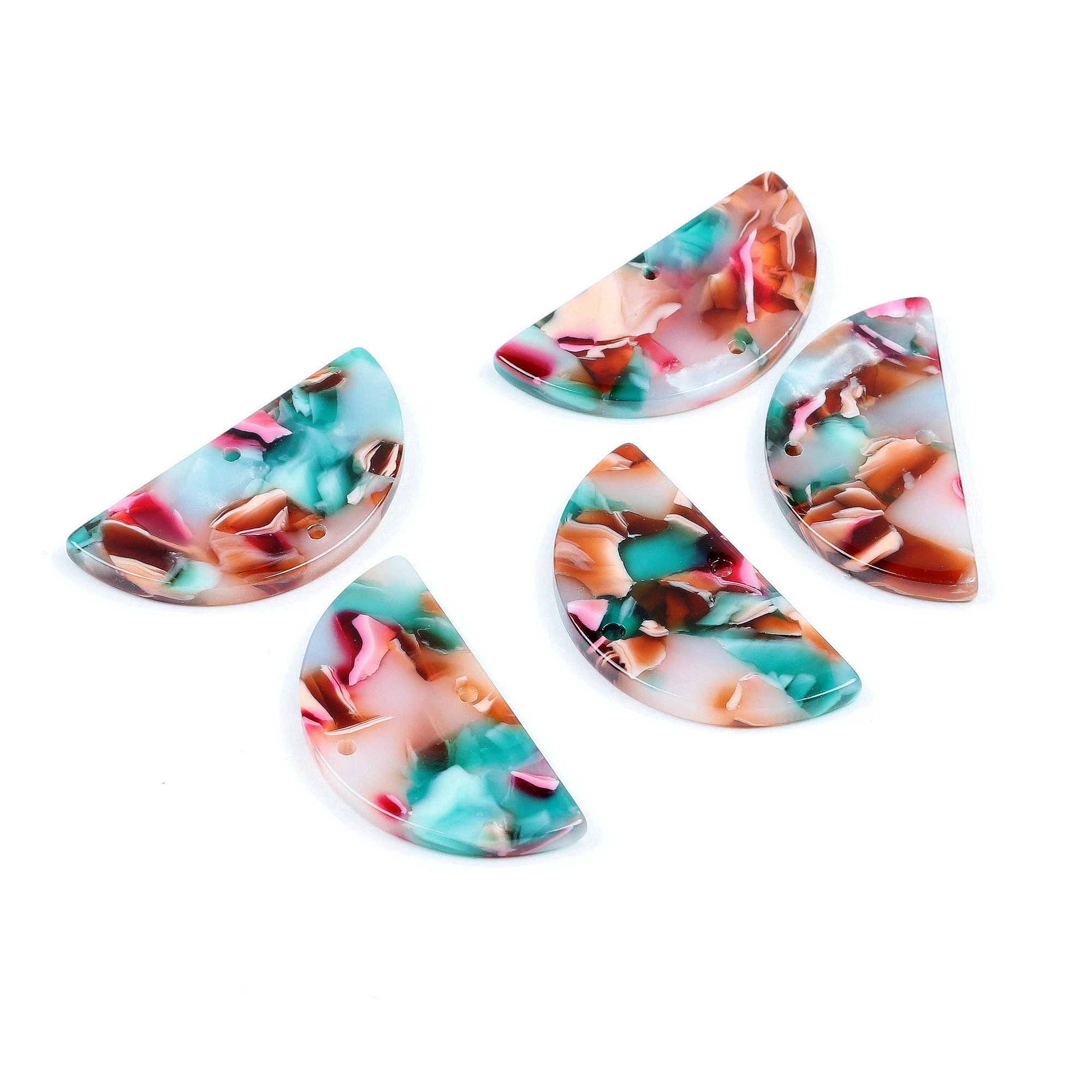 Черепаховая раковина акриловые бусины из ацетата полуподвески с леопардом