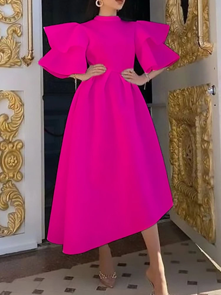 Plus Size Dresses For Women 4xl 5xl White Evening Dresses Summer Sale Elegant Ruffles Sleeve Party Maxi Dress Robe Grande Taille